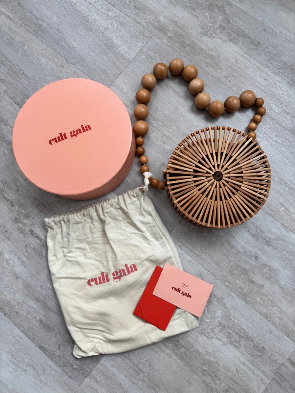 CULT GAIA round bamboo bag